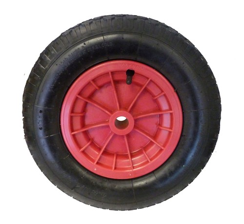Red pneumatic wheelbarrow - red,