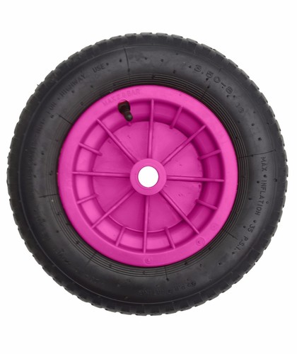 Pink pneumatic wheelbarrow - 14",